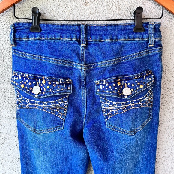 BDG Jeans Jewel Pocket Flaps Size 26 Denim Flares Urban Outfitters - Picture 6 of 7